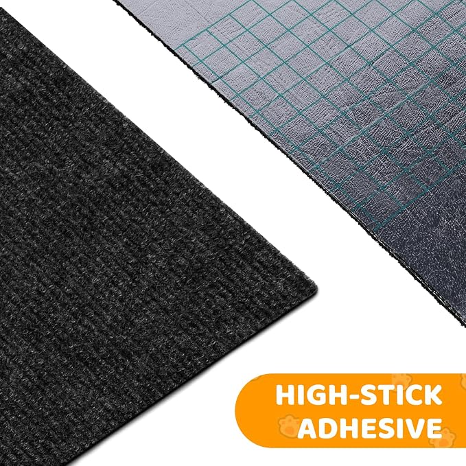 Cat Scratching Mat Self-Adhesive, 78.7'' x 15.8'' Trimmable Cat Scratch Pads - Image 2