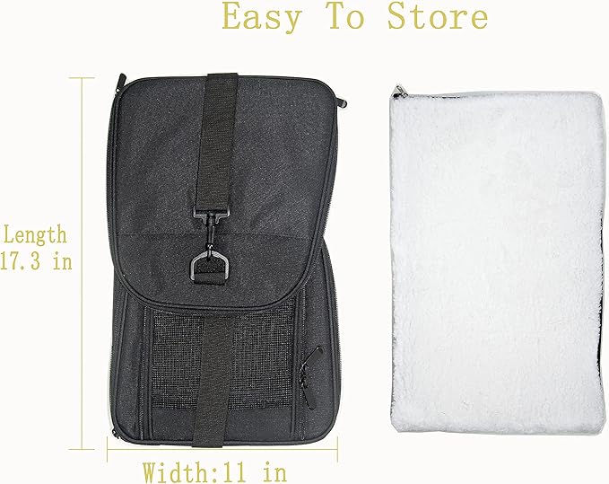 Soft Sided Carrier for Small Medium Cats Dogs, TSA Airline Approved Collapsible - Image 11