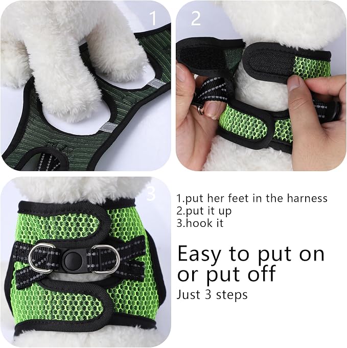 Summer Pet Harness No Pull Step in Adjustable Dog Harness Mesh Vest - Image 7