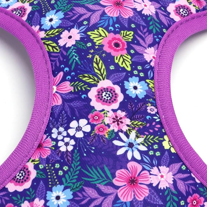 Moonpet Step in Dog Harness Leash Set- All Weather Reflective No-Pull Floral - Image 6