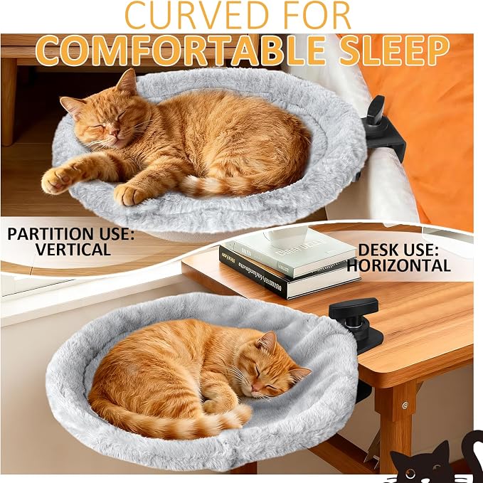 Topmart Cat Desk Bed with 360° Rotating, Cat Hammock - Image 3