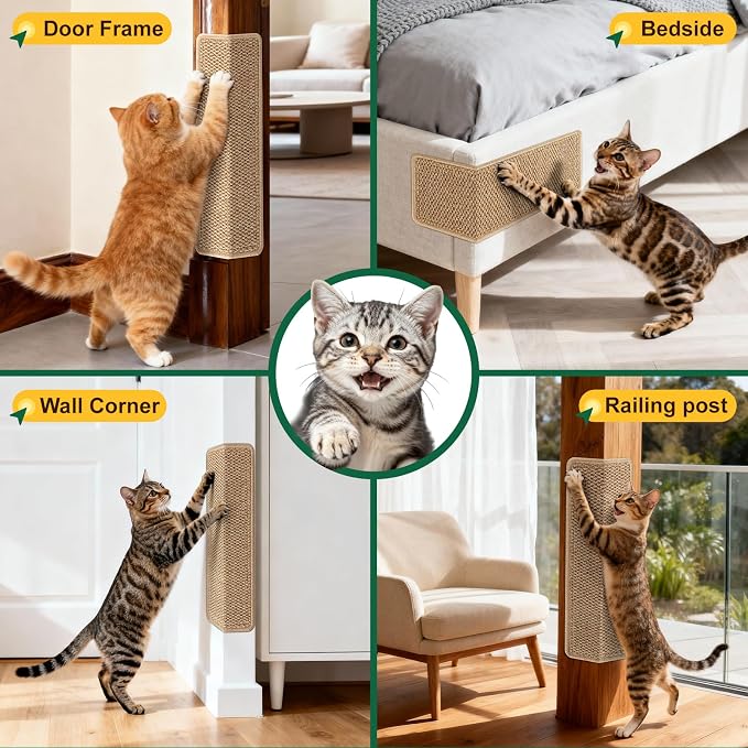 Door Protector from Cat Scratching 19.6" x 7.8" Cat Wall Corner Scratcher - Image 5