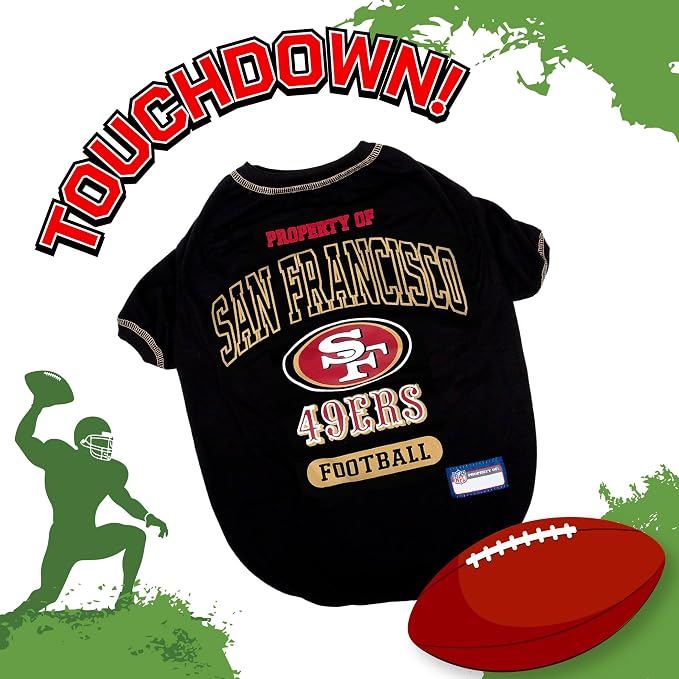 NFL San Francisco 49ers Dog T-shirt Large. - Image 3