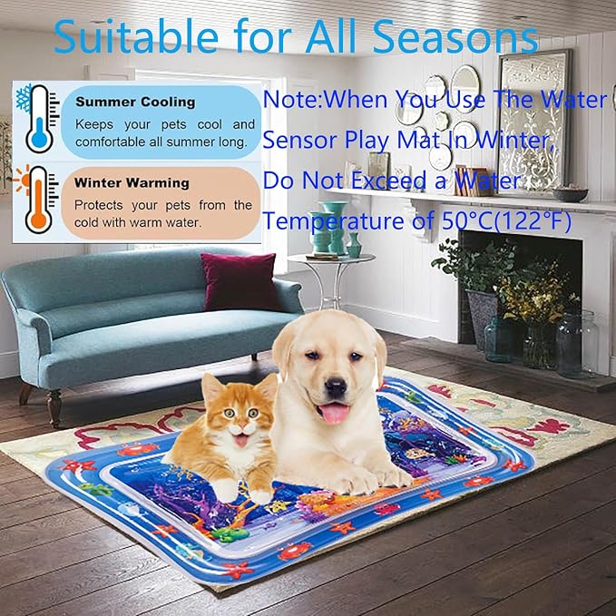 2 Pieces Upgraded Thickened Cat Water Mat, Interactive Cat Toy - Image 3