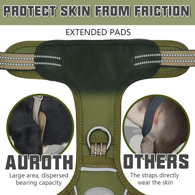 AUROTH Tactical Dog Harness for Large Dogs No Pull Adjustable Pet Harness - Image 4