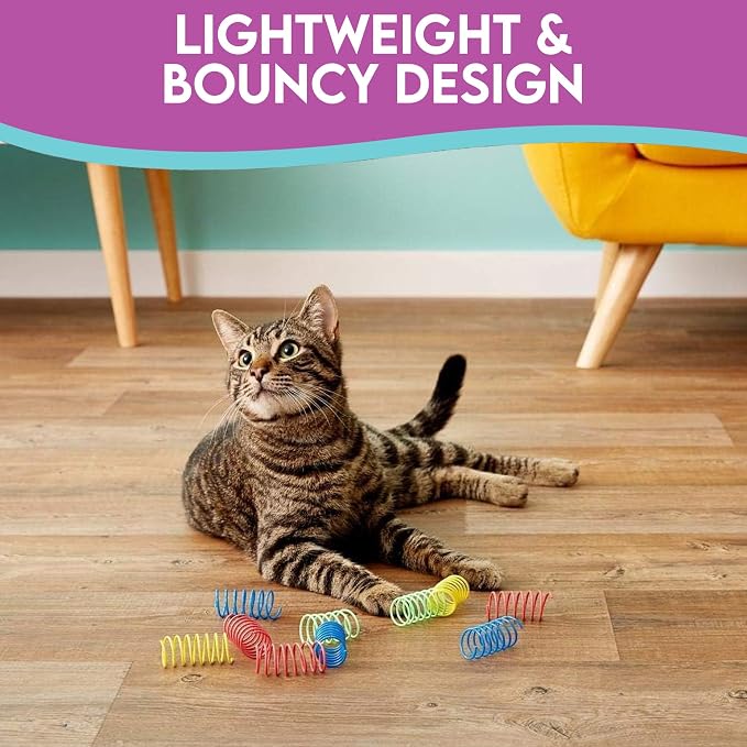 SPOT Colorful Springs Cat Toys – 3" Bouncy Coils - Image 5