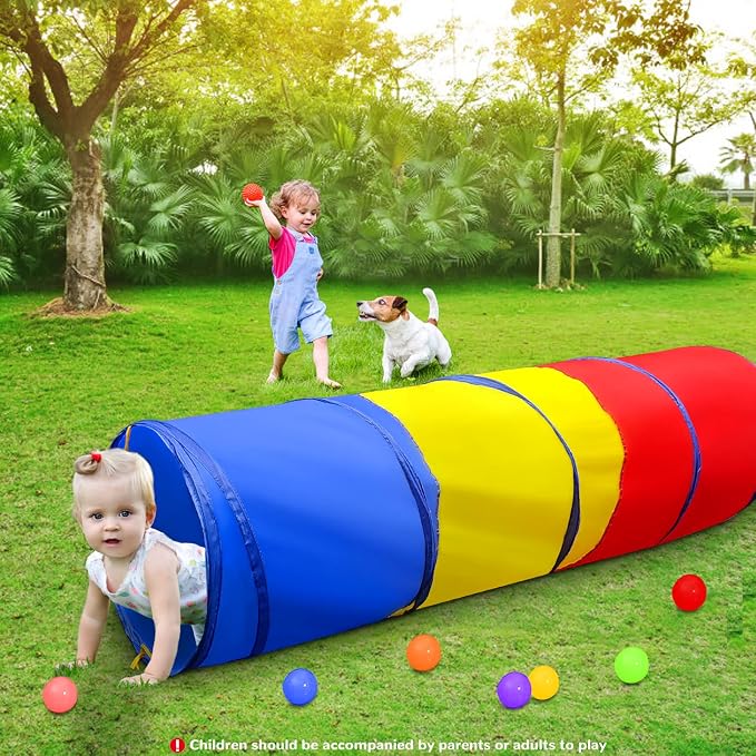 Kids Play Tunnel for Toddlers 1-3, Pop Up Baby Tunnel Crawling Toys for Infant - Image 3