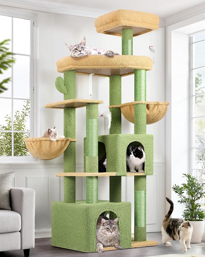 Globlazer Sturdy Cat Tree, 68-inch Large Cat Tower by Globlazer