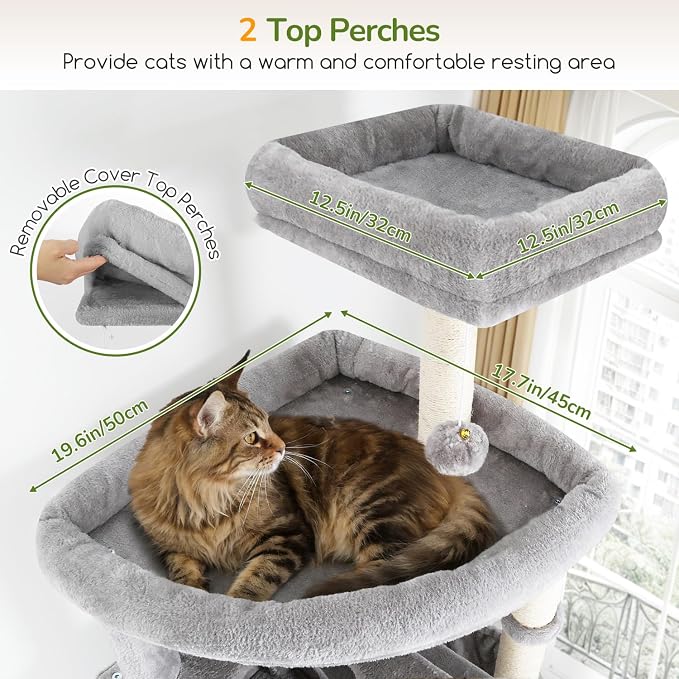 Globlazer Heavy Duty Cat Tree, 83 Inch Giant Cat Tower - Image 4