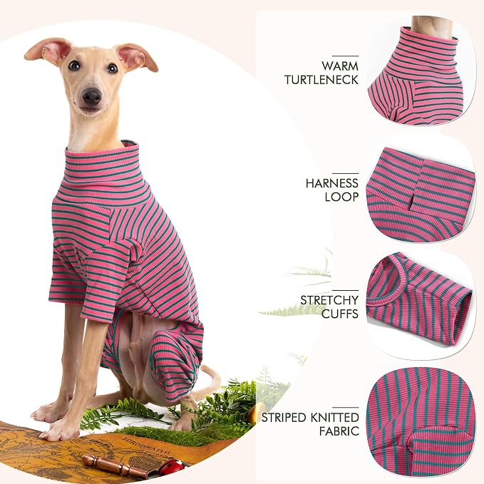 Dog Sweaters for Small Dogs Girls Boys, Striped Pet Sweaters for Fall Winter - Image 6