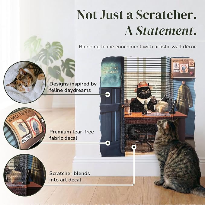 Wall Mounted Cat Scratcher – Removable Cat Scratch Pad - Image 6