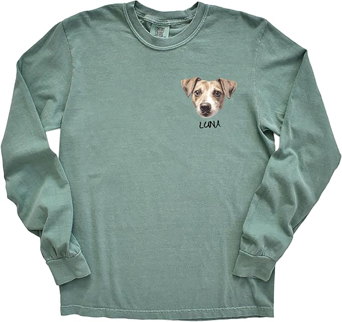 Custom Dog Photo Shirt, Cute Cat Mom Dad Gifts, Pet Lover Long Sleeve Shirts - Image 8