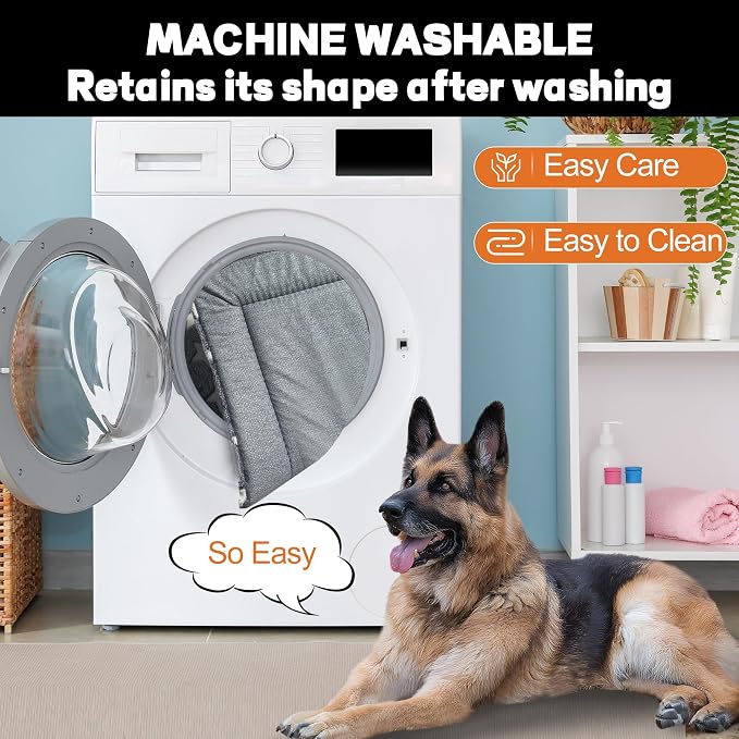 Washable Dog Bed Plush Orthopedic Outdoor Crate Mat - Image 6