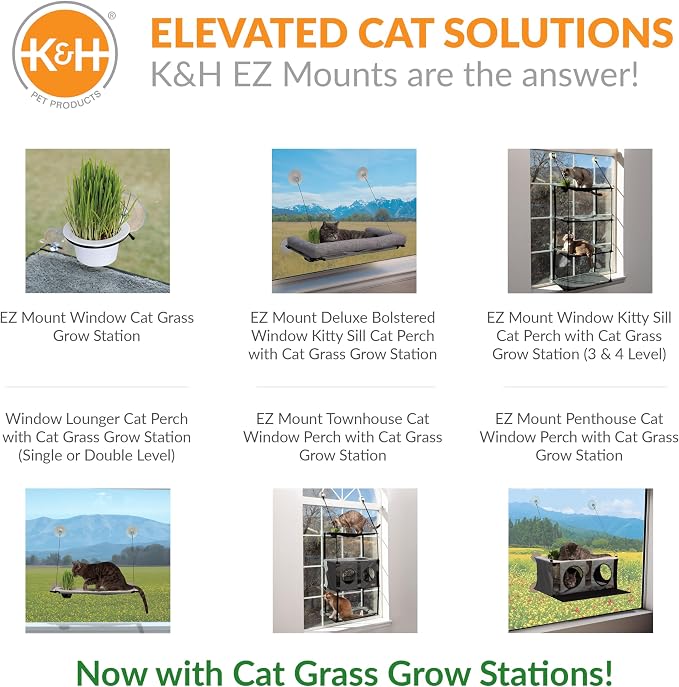 K&H Pet Products EZ Mount Cat Window Perch Deluxe Bolstered Kitty Sill - Image 9
