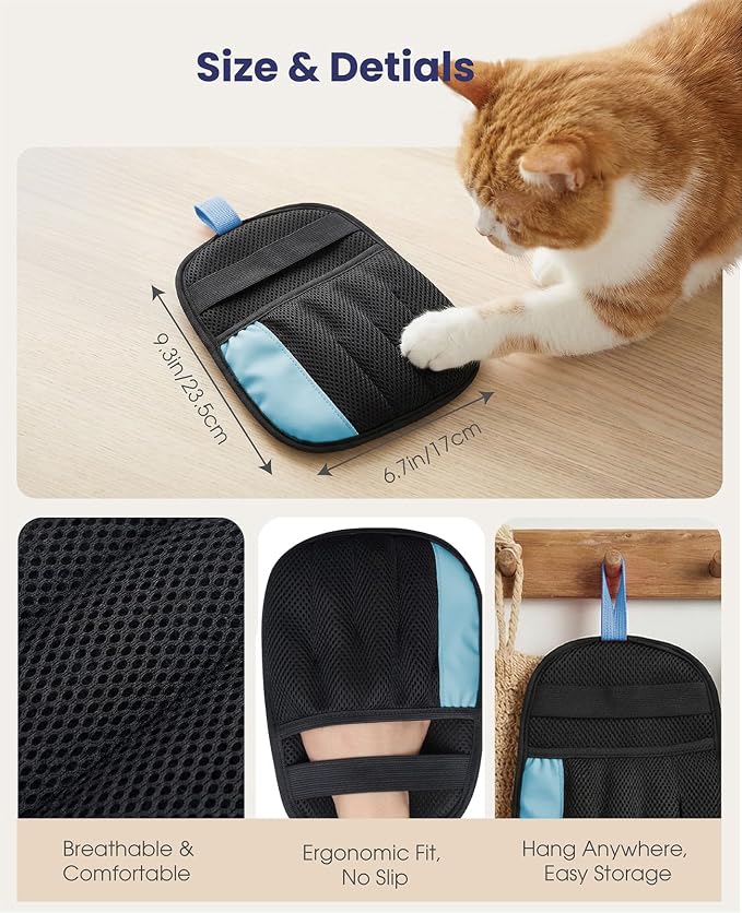 Pet Hair Remover Glove for Dog & Cat, Reusable Electrostatic Magic Brush - Image 5