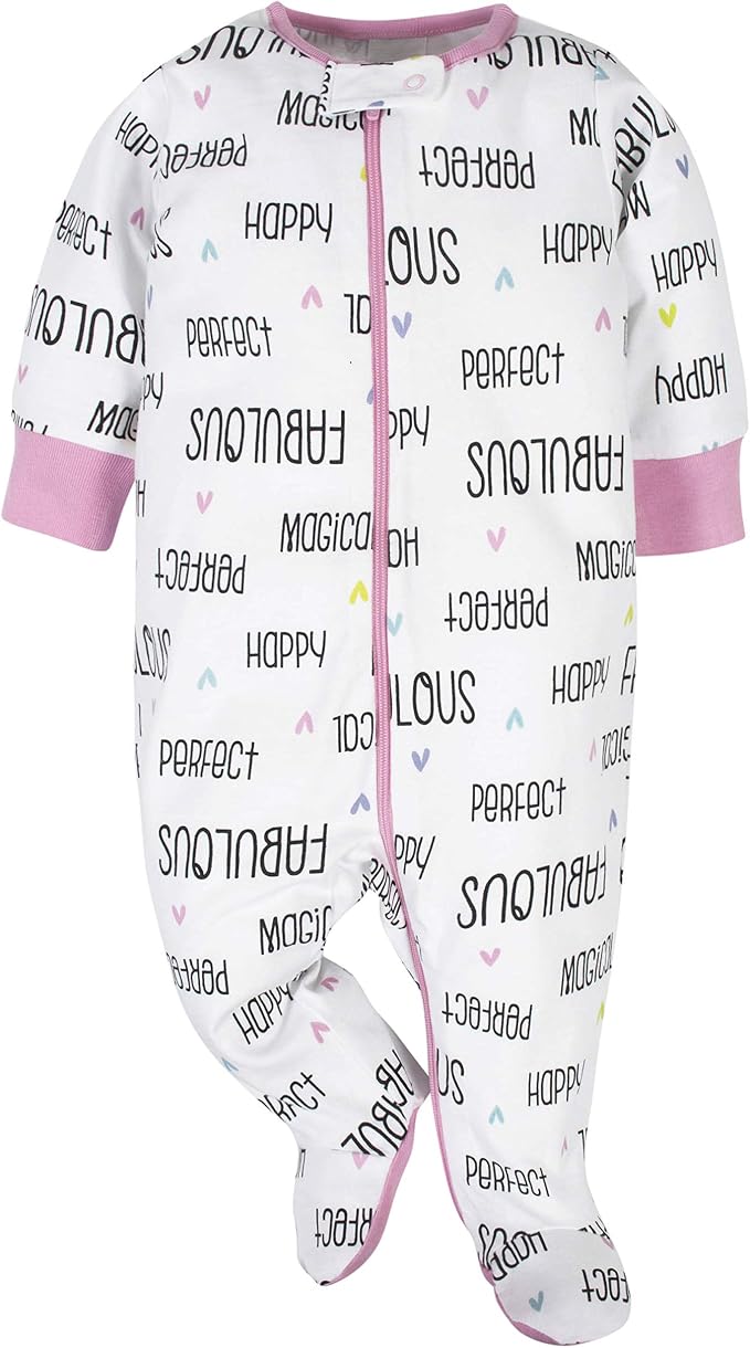 Onesies Brand Baby Girls' 4-pack Sleep 'N Play Footies Multi Pack - Image 3
