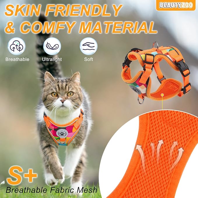 BEAUTYZOO Escape Proof Cat Harness and Leash - Image 2