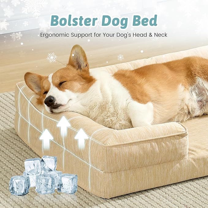 Cooling Dog Bed for Large Medium Size Dogs, Q-Max >0.4 Summer Cool Orthopedic - Image 3
