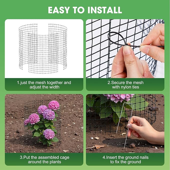 60Pcs Plant Protectors from Animals, Outdoor Plant Cages to Keep Animals Out Out - Image 4