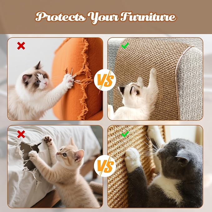 80"x15.7" Cat Wall Scratching Mat, Extra Large Cat Climbing Carpet - Image 6