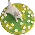 31 x 31 Inch 3D Garden Cat Scratcher Mat, Flower Sisal Cat Scratch Pad by Unknown