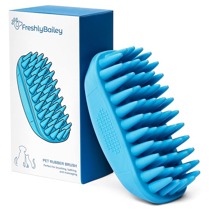 Rubber Curry Brush Dog for Short Haired Dogs - Image 7