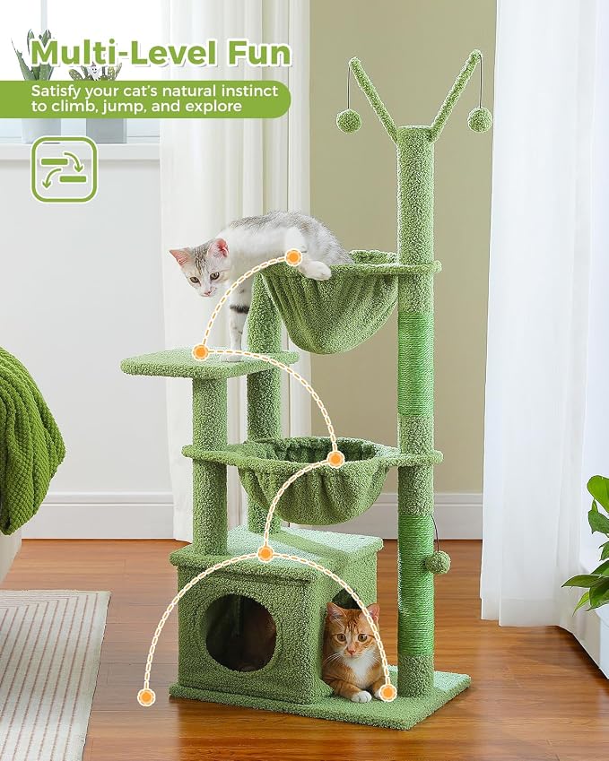 Cactus Cat Tree, 47.6" Cat Tower - Image 6