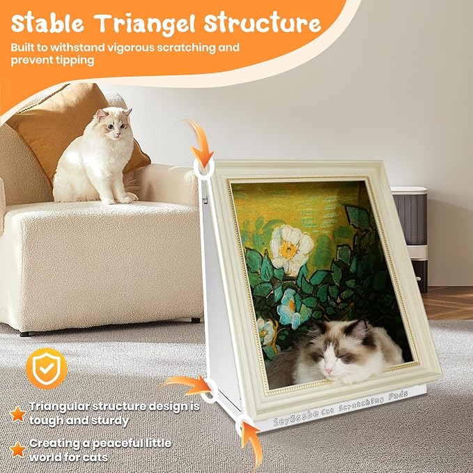 Mona Lisa Cat Bed Painting Cat Scratcher - Image 7