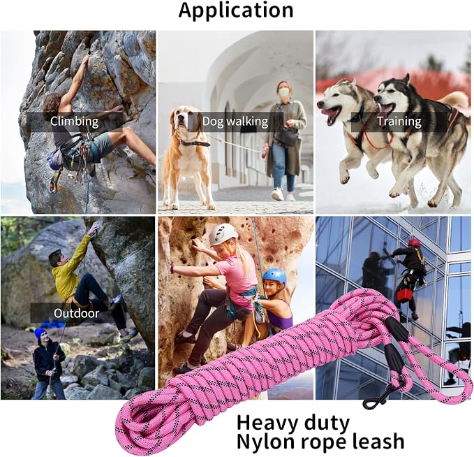 Long Dog Leash for Training 30Ft-Reflective Nylon Rope - Image 2