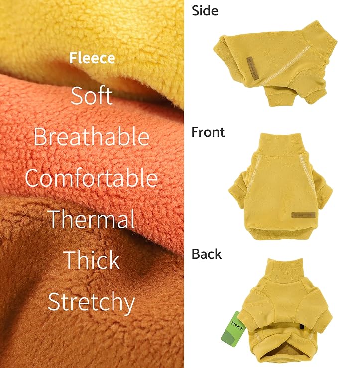 Fitwarm 3 Pack Classic Fleece Dog Sweater, Turtleneck Dog Sweatshirt, Winter - Image 5
