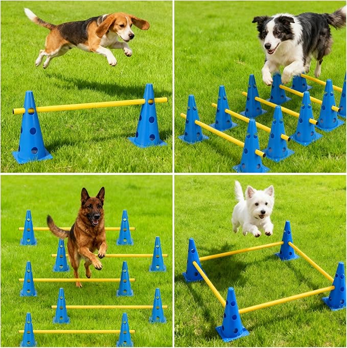 Dog Agility Hurdle Cone Set, 10er 12.5Inch Agility Cones and 5er 31.5Inch - Image 7