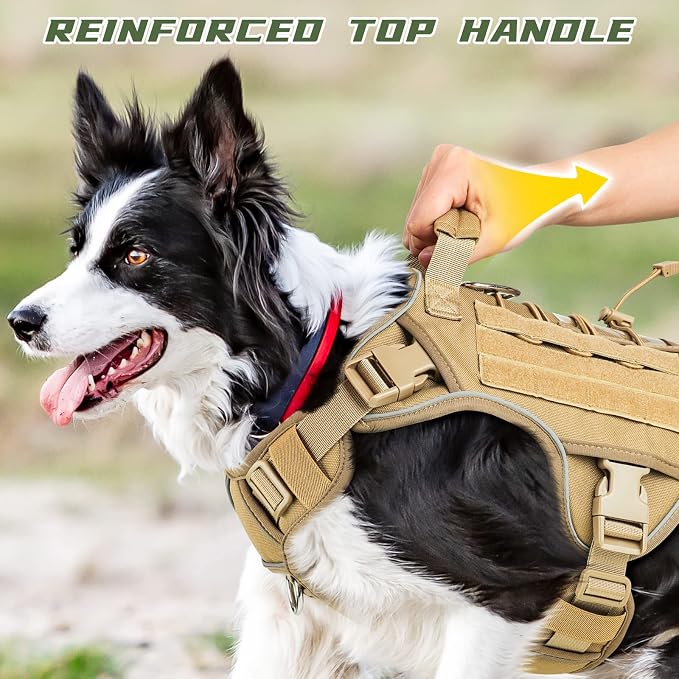 WINGOIN Tactical Dog Harness for Medium Dogs, Heavy Duty No Pull Dog Harness - Image 4