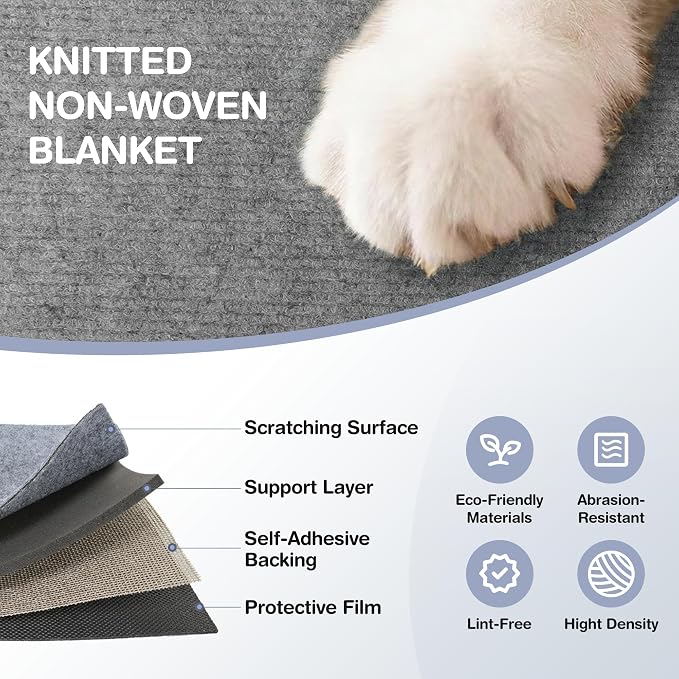 2 Pack Cat Scratcher Mat Roll for Furniture & Couch Protection | Total 157.5" x - Image 7
