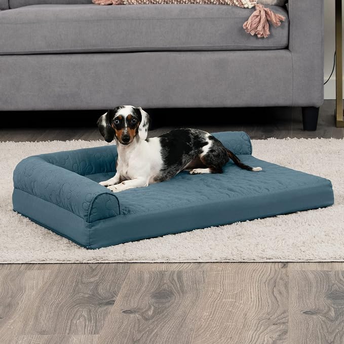 Furhaven Cooling Gel Dog Bed for Medium/Small Dogs w/ Removable Bolsters & - Image 3