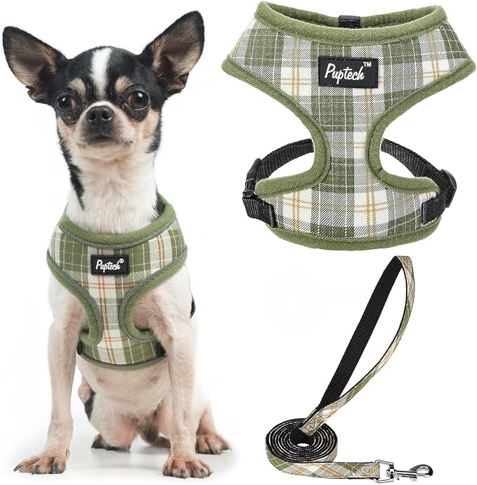 PUPTECK Soft Mesh Dog Harness and Leash Set Pet Puppy Cat Comfort Padded Vest by PUPTECK
