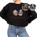 Custom Dog Portrait Embroidered Sweatshirt Pet Photo Embroidery Design Your Pet by ROSLILY