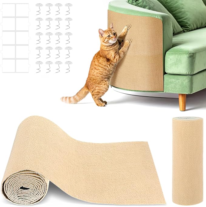 Cat Scratching Mat, Cats Scratch Furniture Protector Trimmable Self-Adhesive by Unknown