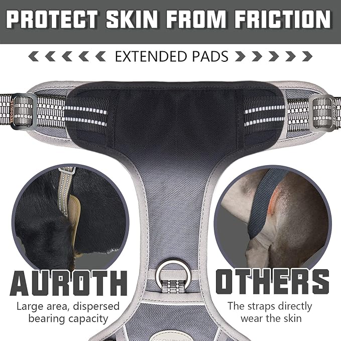 Auroth Tactical Dog Harness for Large Dogs No Pull Adjustable Pet Harness - Image 4