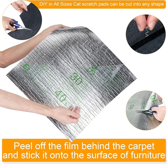 Large Cat Scratching Mat, Trimmable DIY Cat Wall Climbing Carpet, Cat Couch - Image 5