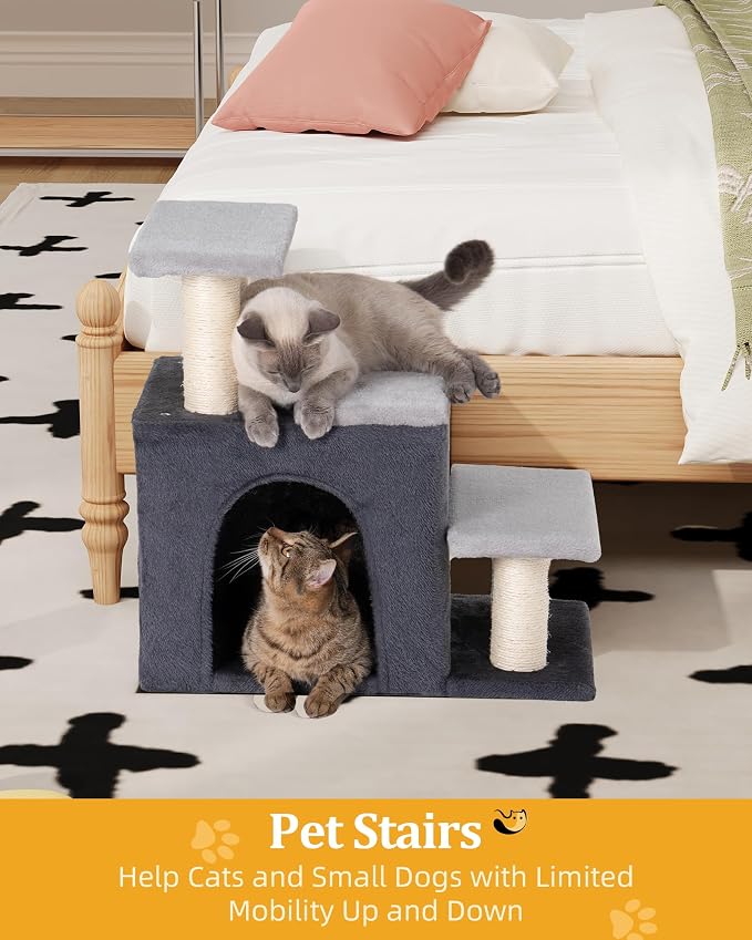 3-in-1 Pet Stairs for Cats, Dog Steps for Small Doggie Rabbits, 6.29''Depth Cat - Image 4