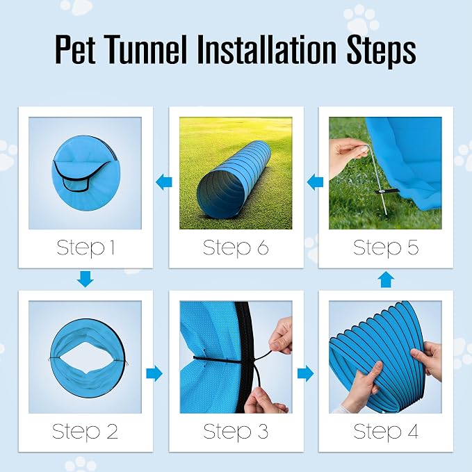 Houseables Dog Tunnel, Dog Agility Tunnel, Agility Equipment, Puppy Obstacle - Image 6