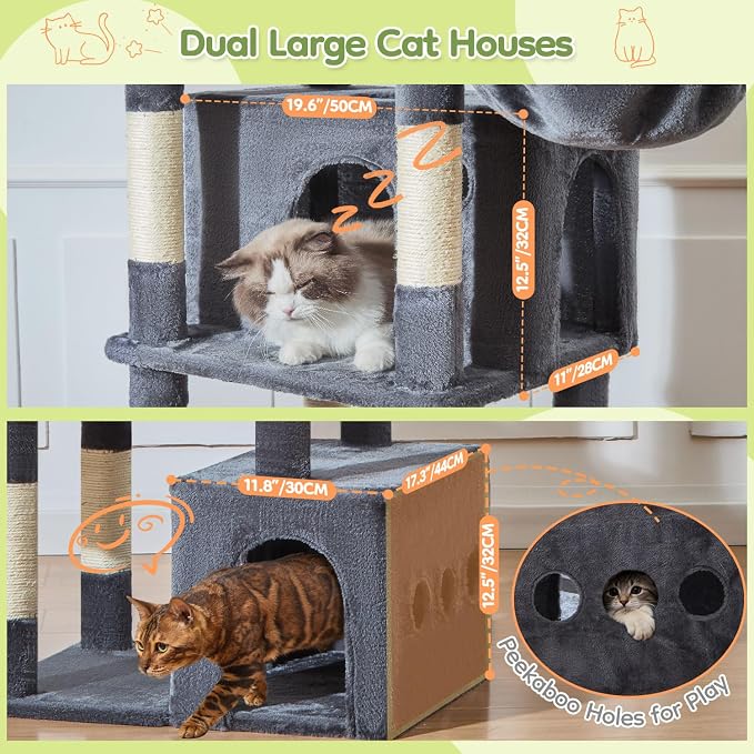 Taoqimiao 72 Inch Cat Tree, XXL Cat Tower - Image 5