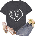 Cat Shirts for Women Cat Mom Tshirts Pet Lover Shirt Cats Paw Print Tee Tops by sallrue