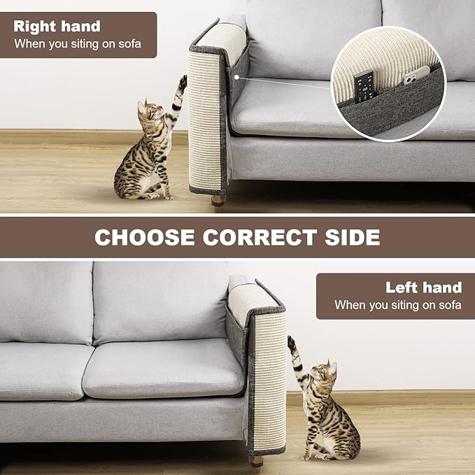 Upgraded Cat Scratch Sisal Sofa Protector, Furniture Couch Protector from Cat - Image 5