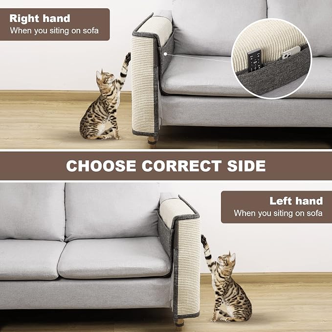 Upgraded Cat Scratch Sisal Sofa Protector, Furniture Couch Protector from Cat - Image 5