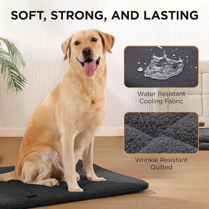 Joydeco Low Profile Dog Crate Mat Reversible Bed Pad, Washable Dog Pad Mat - Image 4