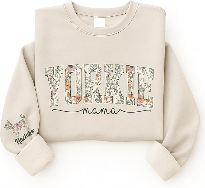 Personalized Dog Mom Sweatshirt, Dog Lover Crewneck, Gift Idea - Image 4