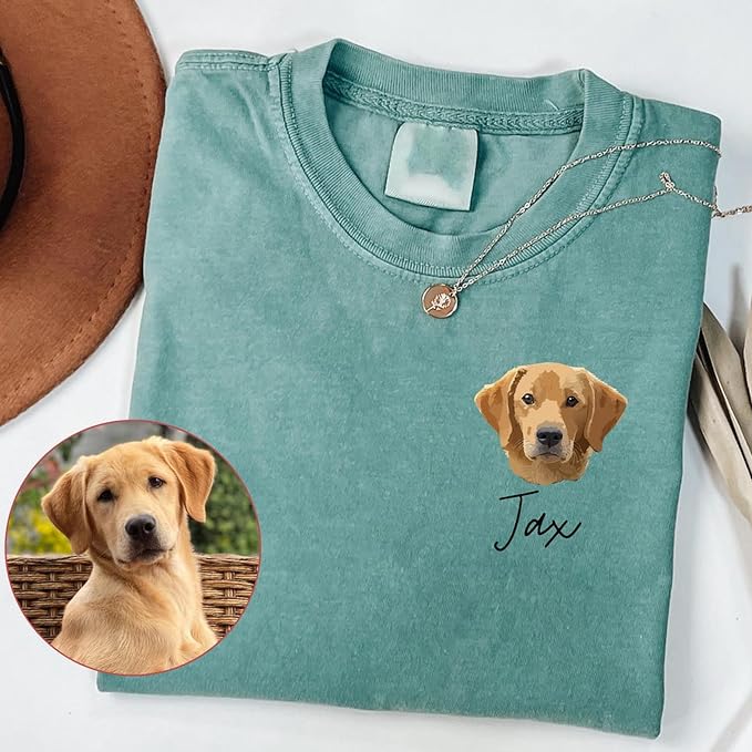 Chillever Personalized Dog Potrait Hoodie, Custom Pet Photo Shirt, Sweatshirt - Image 3