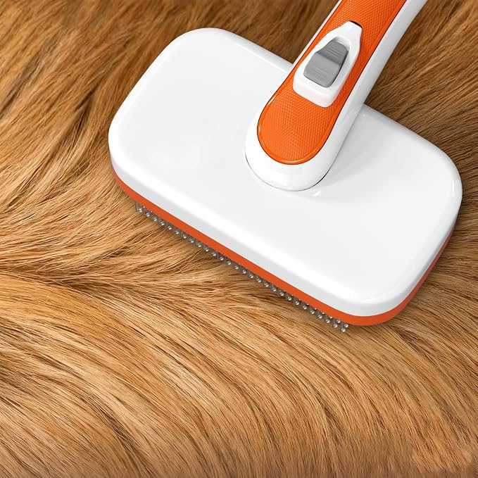 Self Cleaning Slicker Brush for Dogs, Cats Deshedding Grooming Tool, Skin - Image 4