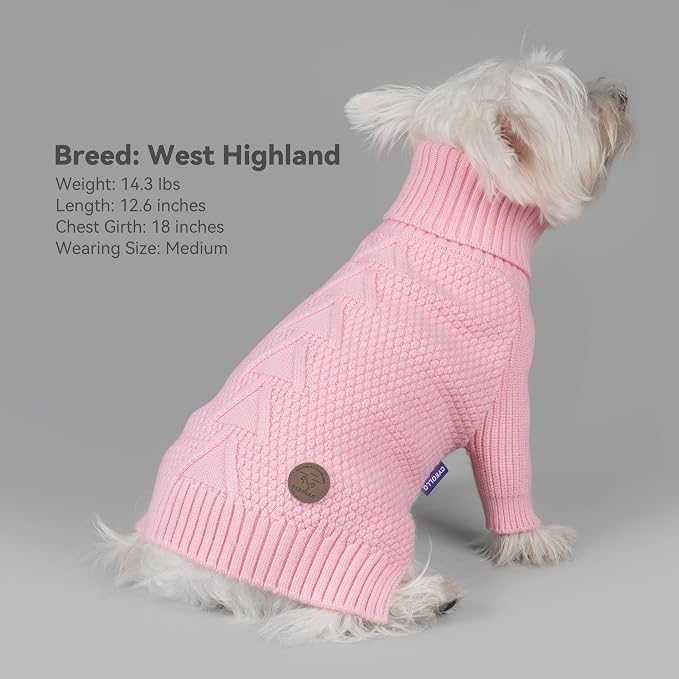 cyeollo Dog Sweater Knitwear Turtleneck Soft Knitwear Pullover Sweaters - Image 7